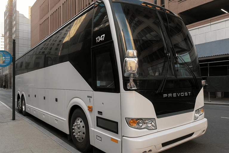 a Charter Bus Rental Miramar coach bus