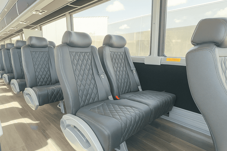 interior of Charter Bus Rental Miramar charter bus